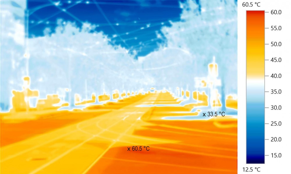 Thermal image taken in a heatwave show the impact of urban heat islands in Melbourne. Source: City of Melbourne